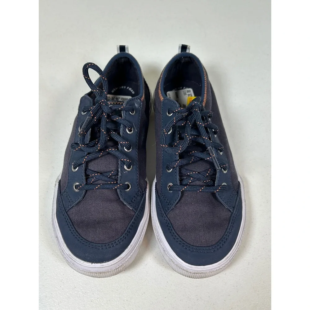 Sperry Deckfin Sneakers Kids Size 3M Navy Blue Canvas Memory Foam Shoes